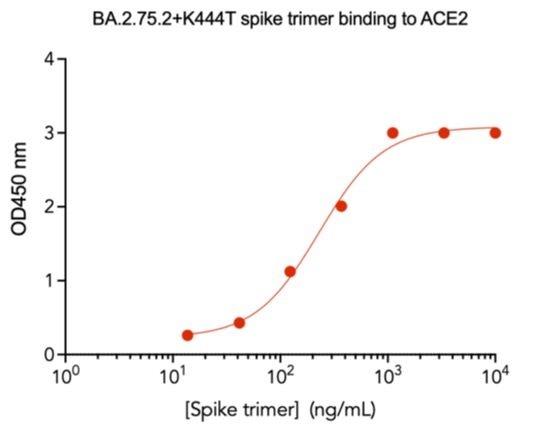 SARS-CoV-2 BA.2.75.2+K444T Variant Omicron Recombinant Spike Trimer His Tag