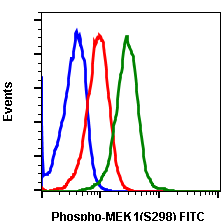 Phospho-MEK1 (Ser298) (H8) rabbit mAb FITC conjugate