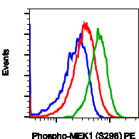 Phospho-MEK1 (Ser298) (H8) rabbit mAb PE conjugate