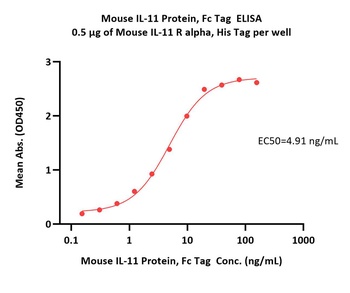 Mouse IL-11 Protein, Fc Tag (MALS verified)
