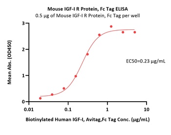 Mouse IGF-I R / CD221 Protein, Fc Tag