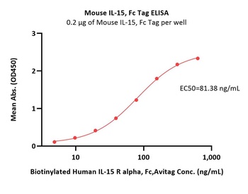 Mouse IL-15 Protein, Fc Tag