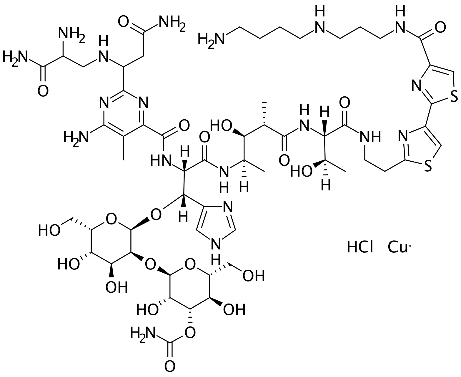 Bleomycin A5 Hydrochloride Cu