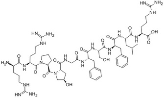 Bradykinin [D-Arg0, Hyp3, D-Phe7, Leu8] peptide