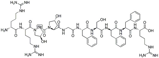 Bradykinin [D-Arg0, Hyp2, 3, D-Phe7] peptide