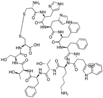 Somatostatin-14 [Des-Ala1, Des-Gly2, His4, 5, D-Trp8] peptide