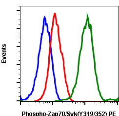 Phospho-Zap70 (Tyr319)/Syk (Tyr352) (A3) rabbit mAb PE conjugate
