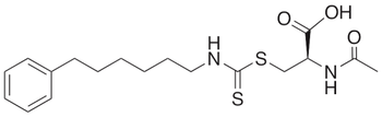 N-Acetyl-S-(N′-phenylhexylthiocarbamoyl)-L-cysteine
