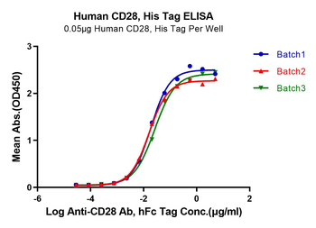Recombinant human/Cyn. monkey/rhesus macaque CD28 protein, N-His-Avi (HEK293)