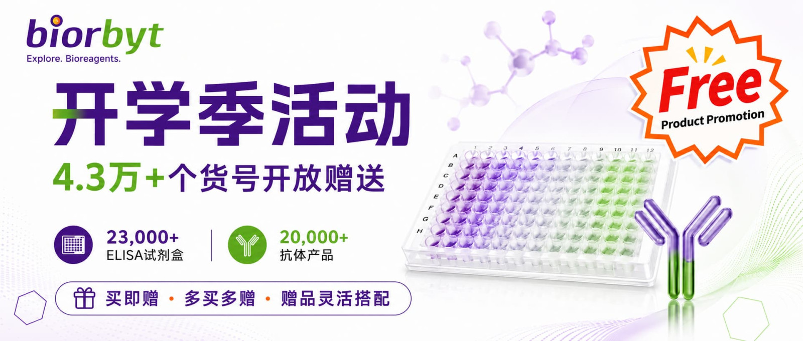 Biorbyt 2026开学季4.3万多个抗体和ELISA试剂盒买赠活动