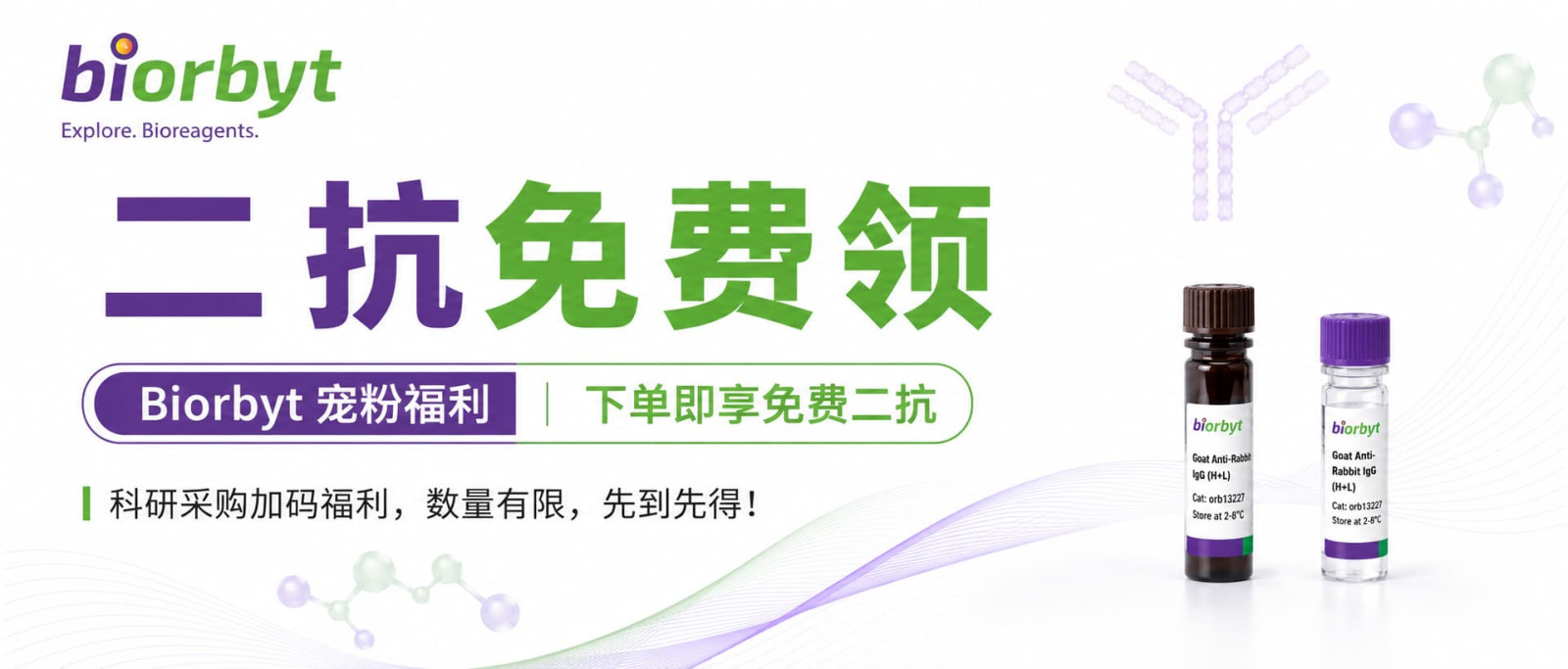 Biorbyt二抗免费领，下单任意Biorbyt产品赠20微升HRP二抗